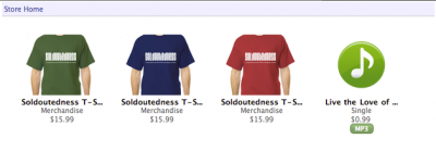 T-Shirts and music downloads from ReverbNation/Audiolife